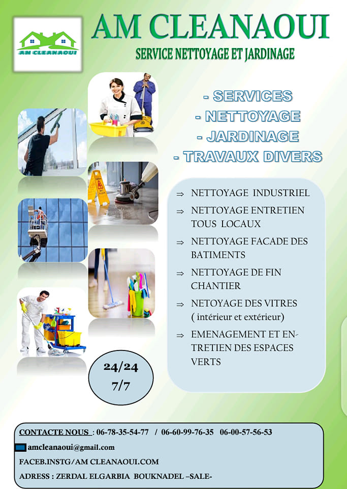 Services de Nettoyage et Jardinage  à Sale