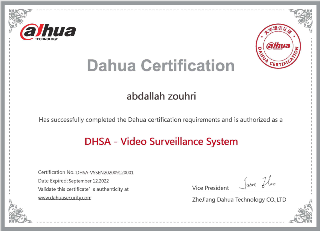 Installation et maintenance des cameras de surveillance et reseau informatique