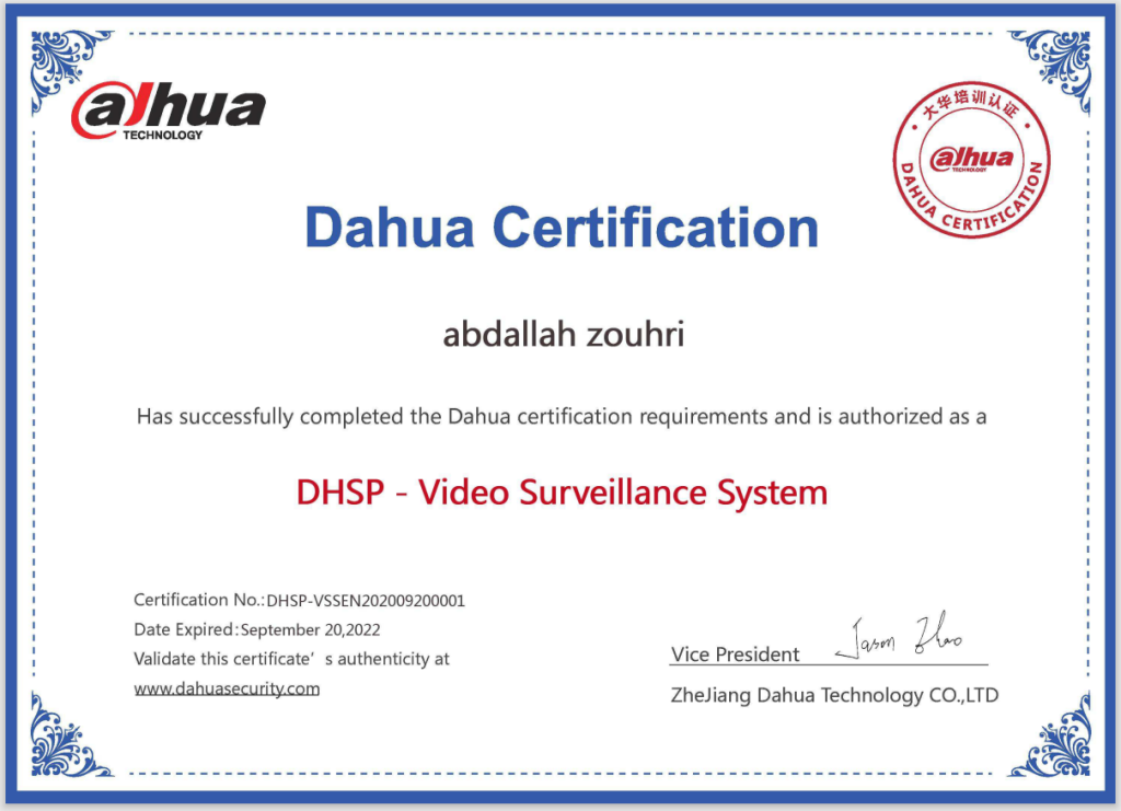 Installation et maintenance des cameras de surveillance et reseau informatique